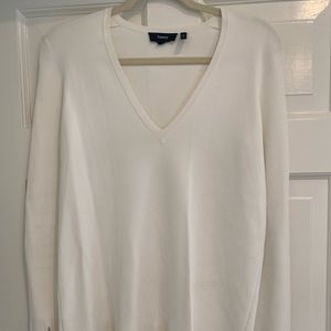 Theory white sweater